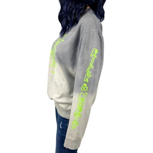 Rick & Morty Gray Crew Neck Graphic Sweatshirt - Picture 4 of 5